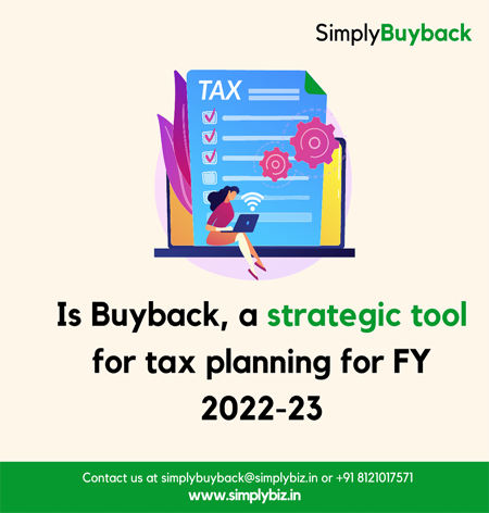 Is Buyback a strategic tool for tax planning for the FY 2022-23