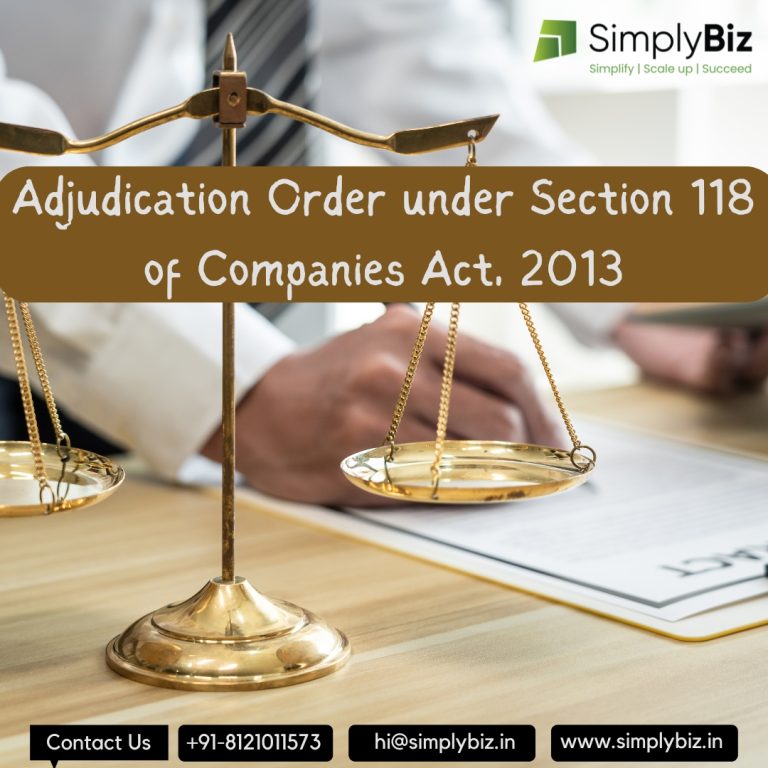 Adjudicating Order for violation of Secretarial Standards issued by the Institute of Company Secretaries of India (ICSI) under Section 118 (10) of the Companies Act, 2013 (Act)