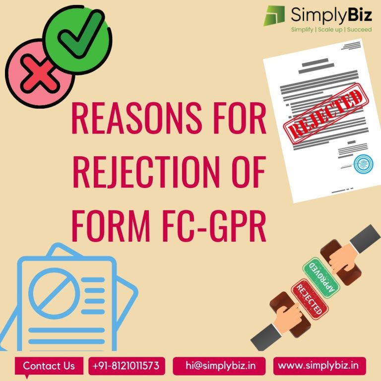 Reasons for rejection of Form FCGPR