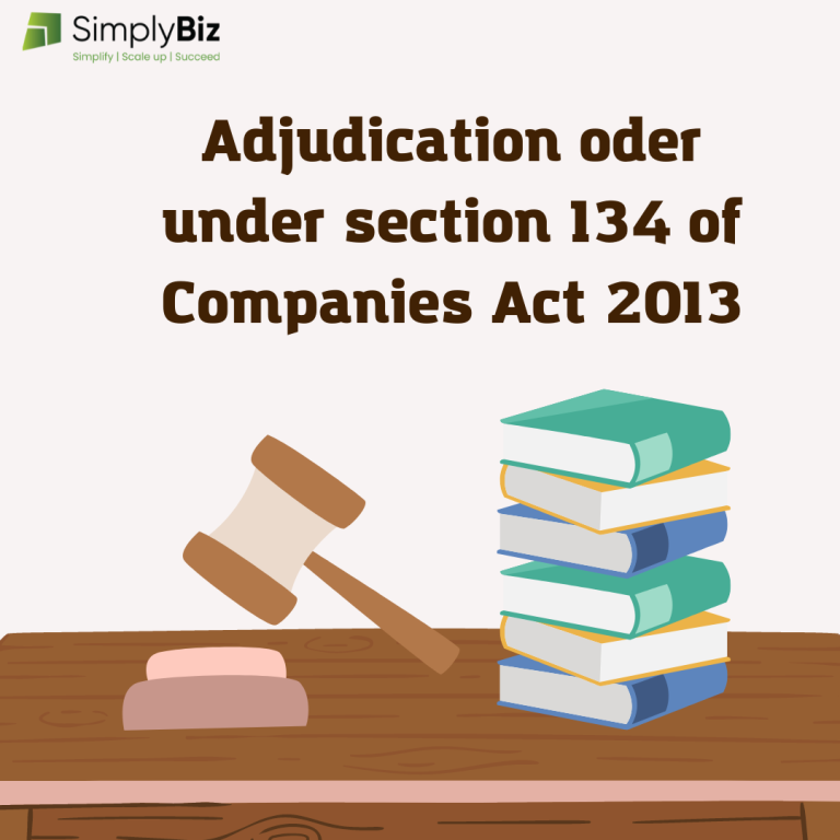 Adjudication order under section 134