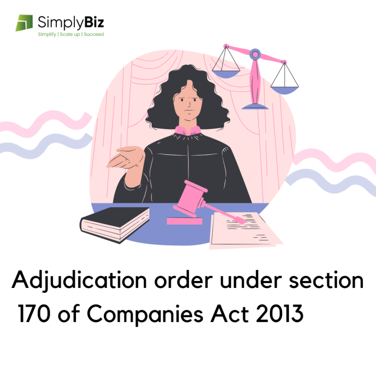 Adjudication order for non-compliance of section 170